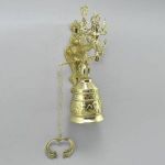 Колокольчик придверный с цепью, большой, диам. 10, 5 см