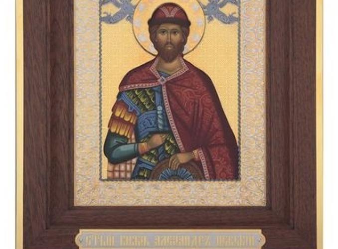 Икона Александр Невский 15х20