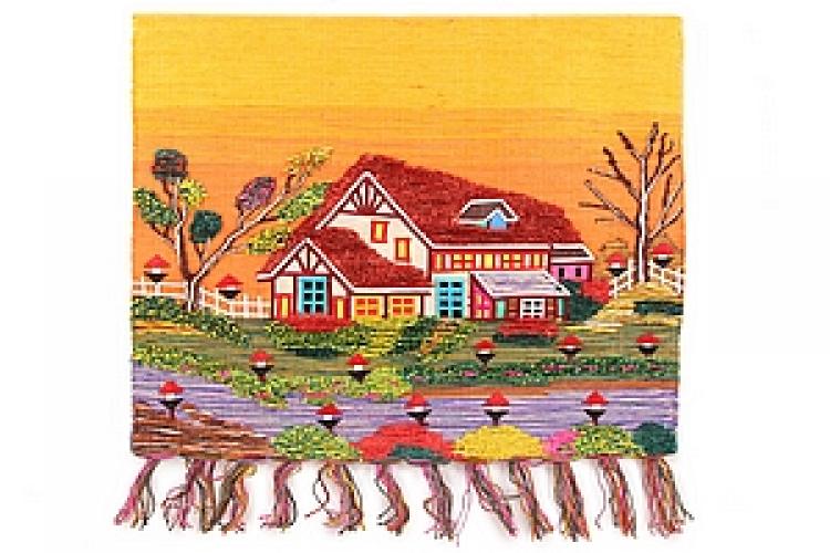 Гобелен (100х80см) джут, хлопок №101