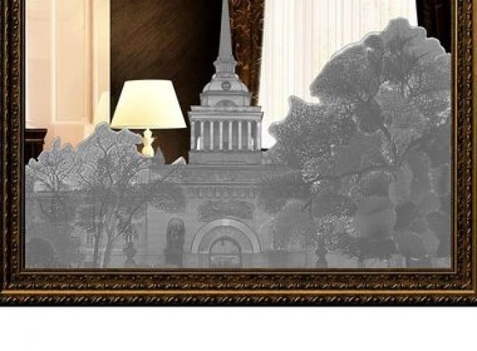 Картина зеркальная Здание Главного Адмиралтейства 74*94 см