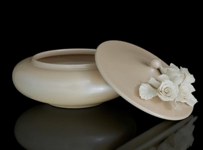 Шкатулка Beige Rose, кремовая
