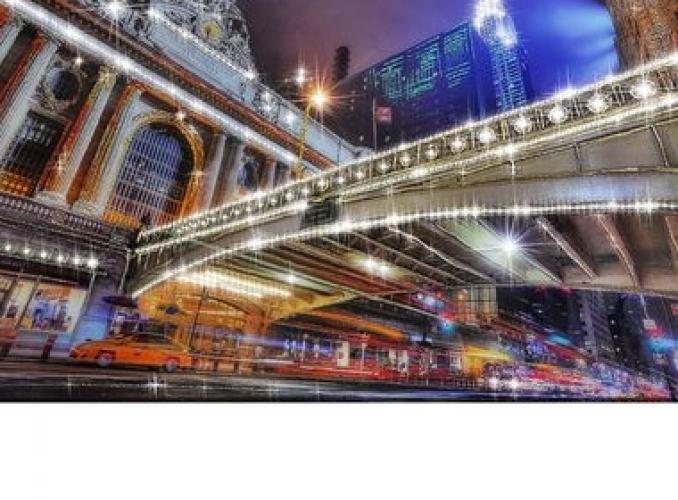 Картина на оргстекле со стразами Гранд Централ 120*80 см