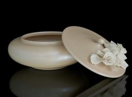 Шкатулка Beige Rose, кремовая