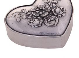 Шкатулка Antique heart с посеребрением