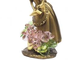 Статуэтка Маленькая садовница с хрустальными цветами ROS