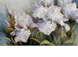 Картина на оргстекле со стразами Ирисы 120*80 см